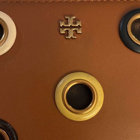 Tory Burch Brown Wristlet with Circular Accents - Picture 2 of 8
